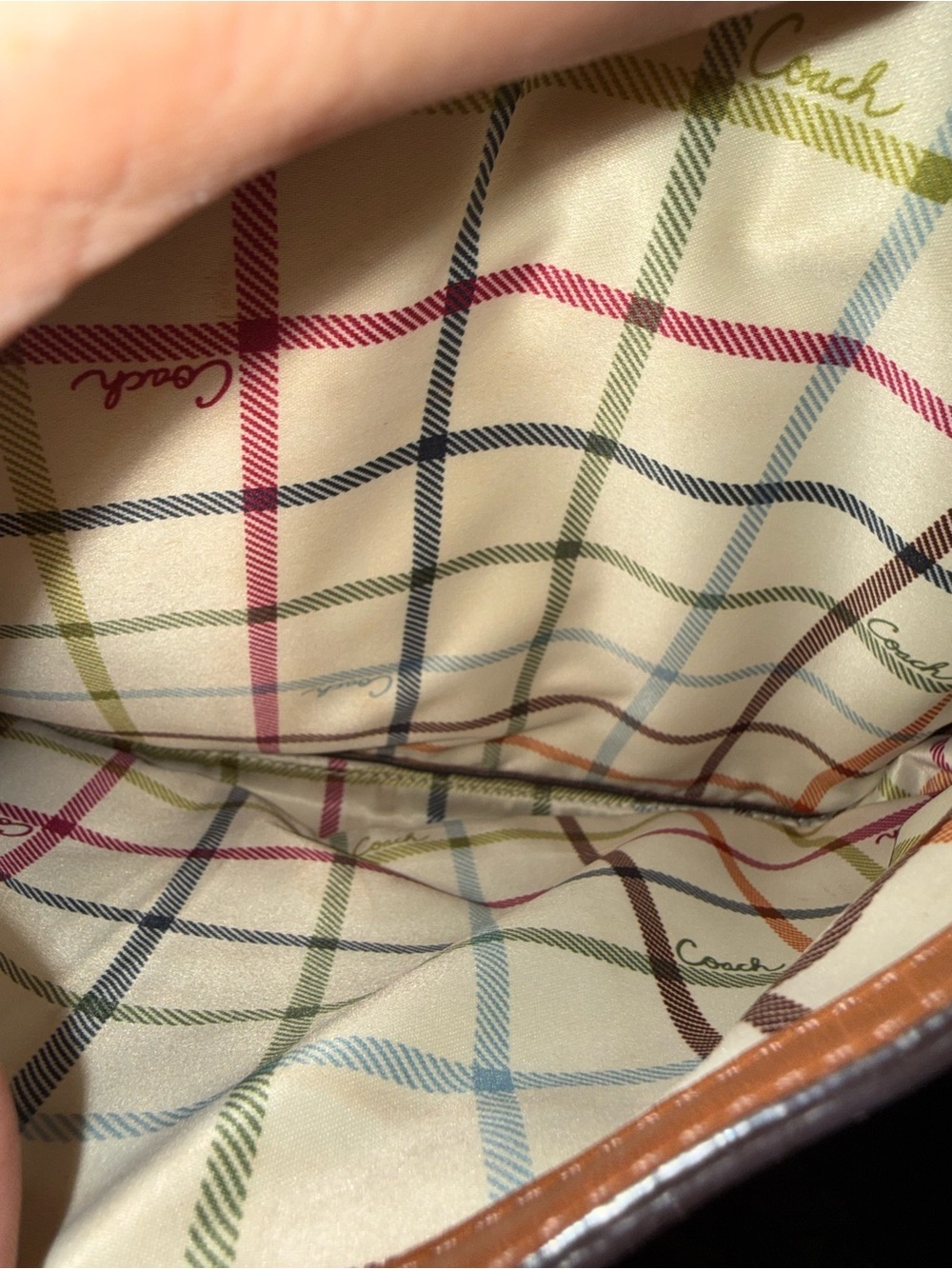 Coach Bleecker Tattersall Whipstitched Hand Bag - Picture 8 of 13